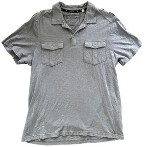 Guess Men's Grey 100% Cotton Polo Size M
